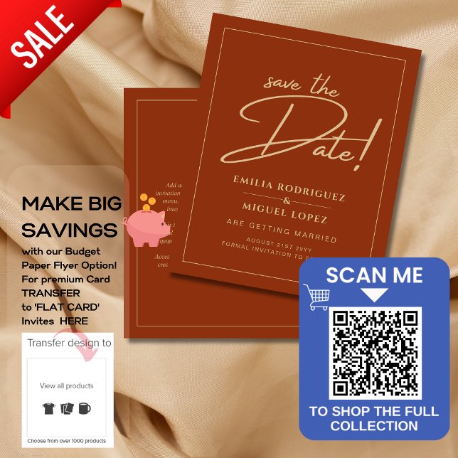 Lowest BUDGET GOLD TEXT Modern Save The Dates Flyer (Creator Uploaded)