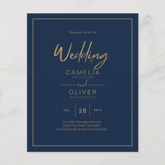 LOWEST BUDGET Gold Text Script Elegant Modern Flyer (Front)