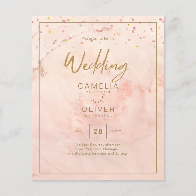 LOWEST BUDGET Gold Text Script Elegant Modern Flyer (Front)