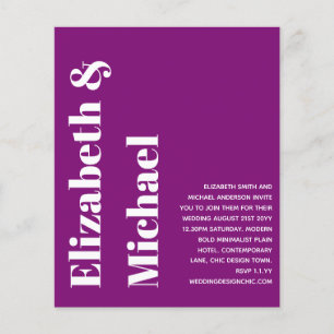 Lowest Budget Modern Bold Text Wedding Invitation Flyer