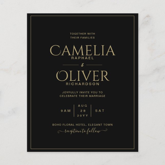 LOWEST BUDGET Modern Elegant Classic Text Only Flyer (Front)