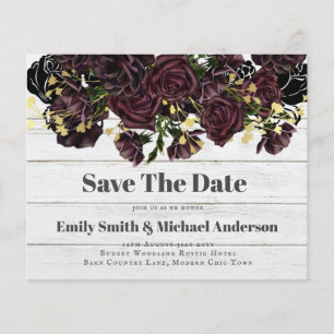 Lowest Budget Wedding FLYERS Dark Plum Marsala