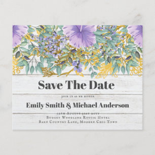 Lowest Budget Wedding FLYERS Purple Flowers