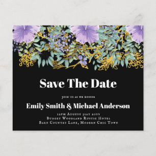 Lowest Budget Wedding FLYERS Purple Flowers