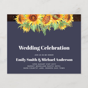 Lowest Budget Wedding FLYERS Sunflowers