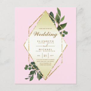 LOWEST BUDGET Wedding Invitations Greenery Frame Flyer