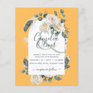 LOWEST BUDGET White Roses Elegant Wedding All in 1 Flyer