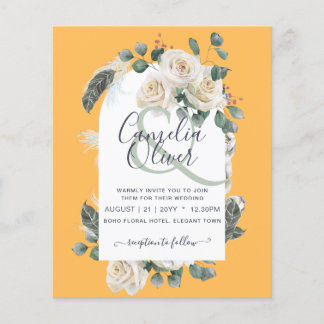 LOWEST BUDGET White Roses Elegant Wedding All in 1 Flyer
