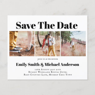 Lowest Price Budget Save Date Photo Collage Flyer