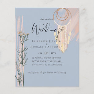 LOWEST PRICED Boho Dusty Blue Wedding  Flyer
