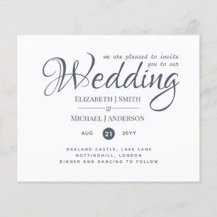 LOWEST PRICED Dusty Blue Wedding Flyer