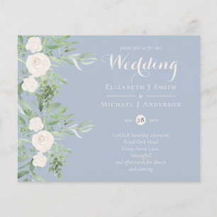 LOWEST PRICED Magnolia Dusty Blue Flower Wedding Flyer