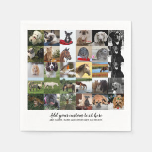 Lowest Prices! 35 x PHOTOS Collage and Custom Text Napkin