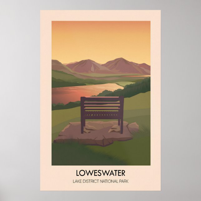 Loweswater Lake District Travel Poster (Front)