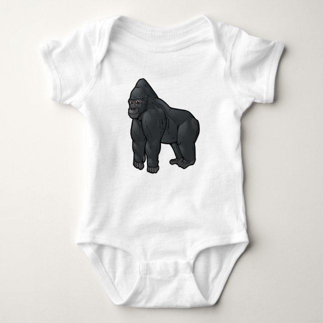 Lowland Gorilla Baby Bodysuit (Front)