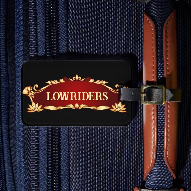 LowRider Car Floor Mat Luggage Tag (Front Insitu 4)
