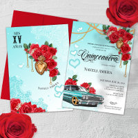 Lowrider Chola Chicano Red Rose Quinceanera