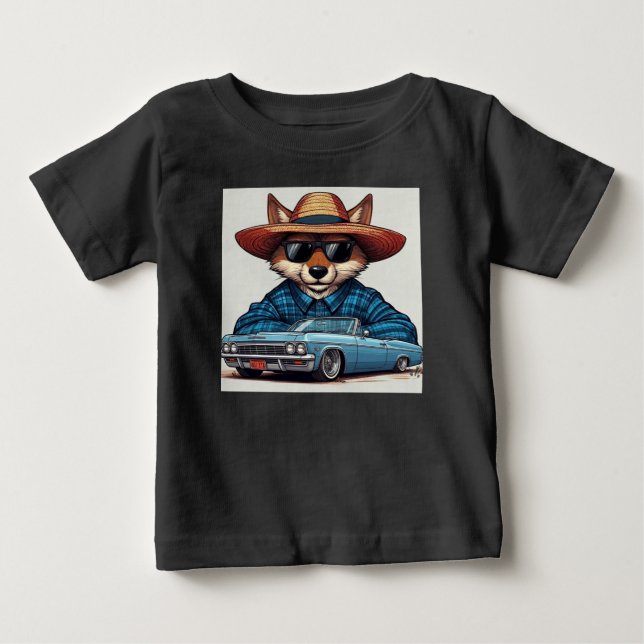 Lowrider Fox Baby T-Shirt (Front)