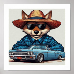 Lowrider Fox Poster