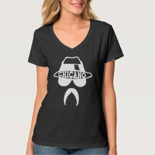 Lowrider Hat Chicano Moustache T-Shirt