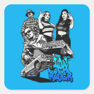 Lowrider Urban Art – Chicano Streetwear Culture Square Sticker