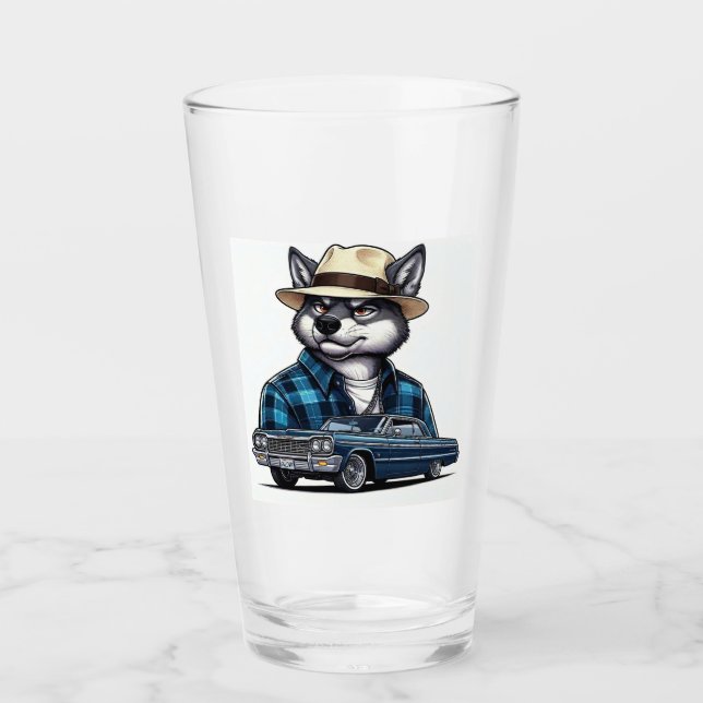 Lowrider Wolf Glass (Front)
