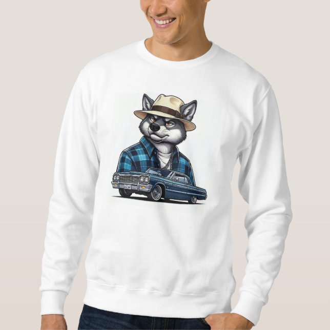 Lowrider Wolf Sweatshirt (Front)