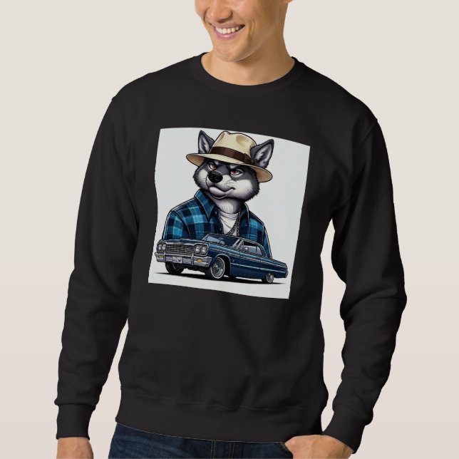 Lowrider Wolf Sweatshirt (Front)