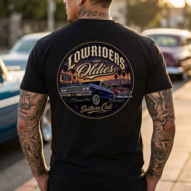 Lowriders and oldies Back hit T-Shirt (Lowriders and oldies T-Shirt)
