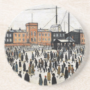 lowry going to work design coaster