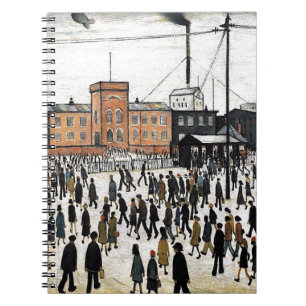 lowry going to work design spiral notebook