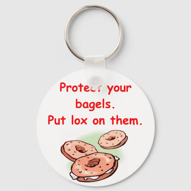 lox and bagels key ring (Front)
