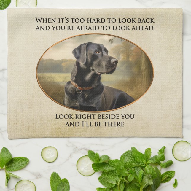 Loyal Black Lab Tea Towel (Folded)