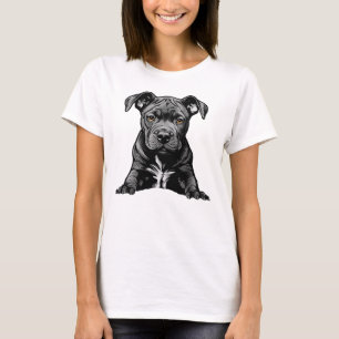 Loyal Black Pitbull Puppy Proud Dog Mum Dad T-Shirt