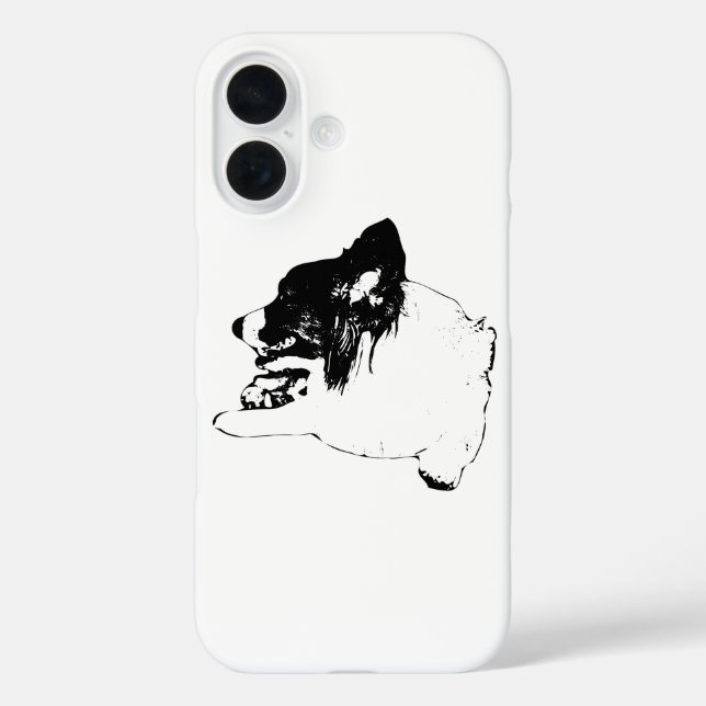 : Loyal Corgi Guardian in Ink Case-Mate iPhone Case (Back)