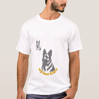 Loyal German Shepherd Dog Face Purple Graphic T-Sh T-Shirt