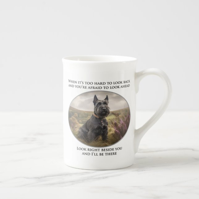 Loyal Scottie Bone China Mug (Right)