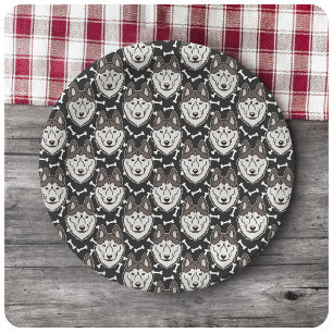 Loyal Siberian Husky Arctic Sled Dog Pet Puppy Paper Plate