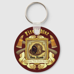 Loyal To Duty Shield firefighter keychains