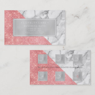 Loyality Card 6 Punch Customer Beauty Salon Lips