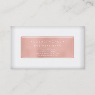 Loyality Card 6 Punch Customer Beauty Salon Pink