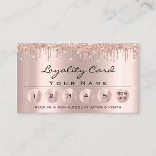 Loyaliy 6 Professional Aesthetician Rose Drips Business Card