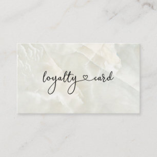 Loyalty 10 Nails Lashes Beauty Marble Business Card