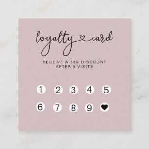 Loyalty 10 Nails Lashes Business Card Quadratische
