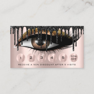 Loyalty  6 Makeup Makeup  Eyelash Drips Black Gold Business Card