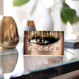 Loyalty 6 Makeup Makeup Eyelash Gold Skinny Drips Business Card
