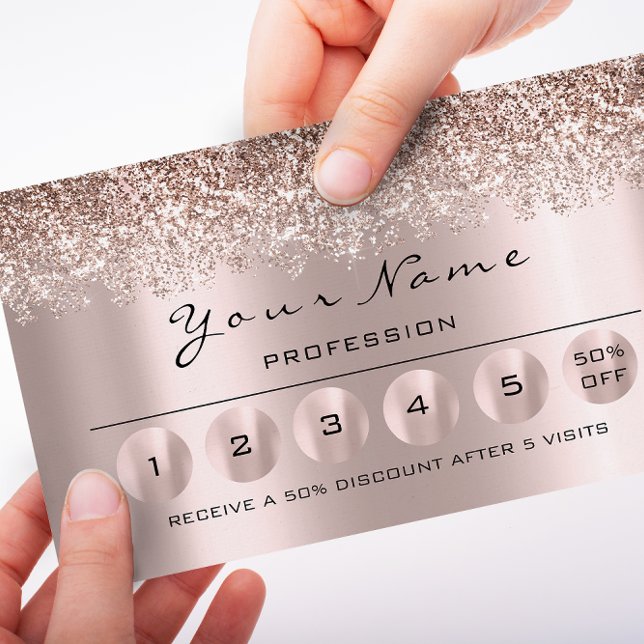 Loyalty 6 Makeup Nails Wax Eyelash Rose Grey Business Card (Creator Uploaded)