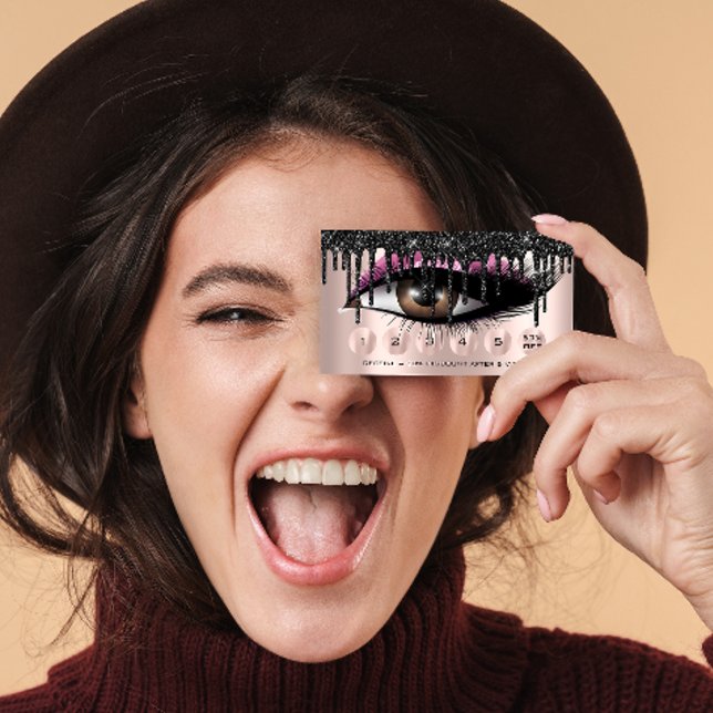 Loyalty  6 Makeup Pink  Makeup  Eyelash Extension Business Card (Creator Uploaded)