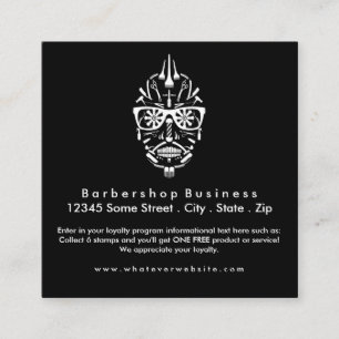 loyalty barbershop sugar skull card