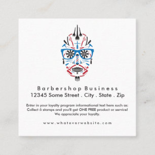 loyalty barbershop sugar skull card